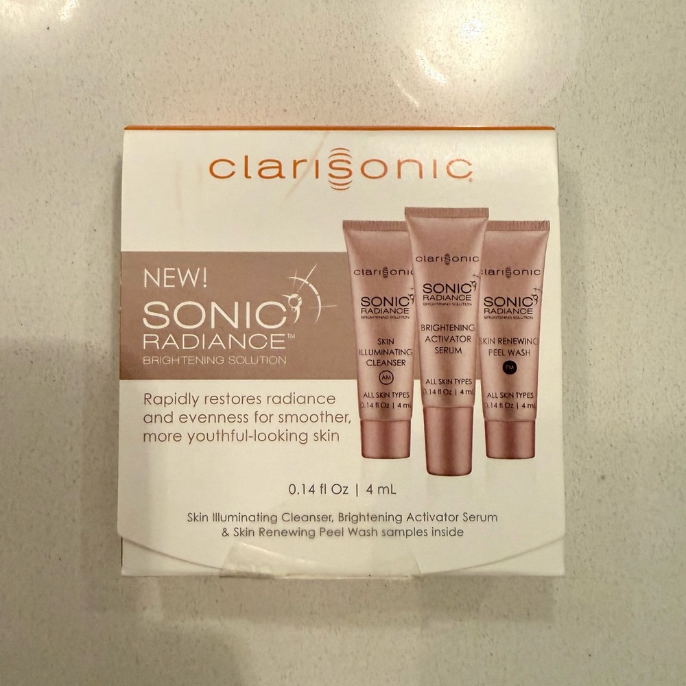 New Clarisonic Sonic Radiance Brightening Solution - Cleanser, Serum & Peel Wash